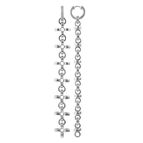 Earrings Crosschain silver