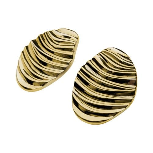 Earrings Dune flat gold