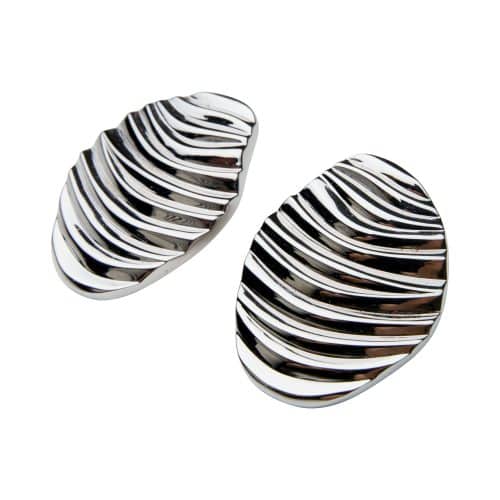 Earrings Dune flat silver